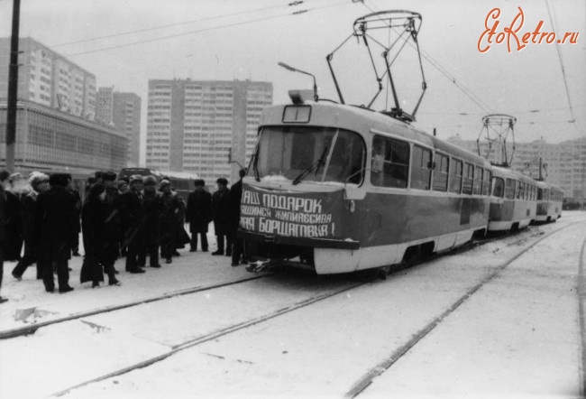 Киев - Киев. Открытие трамвайной линии на массиве Южная Борщаговка.