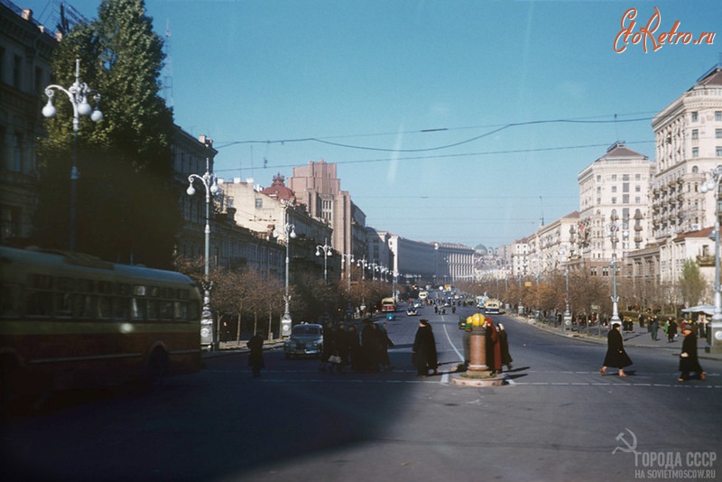 Киев - Киев.  Крещатик  в 1959 г.