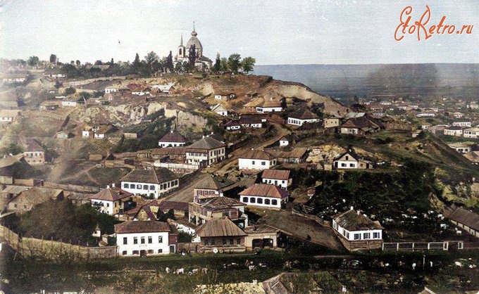 Киев - Київ.  Гора  Щекавиця. Вид з Замкової гори.