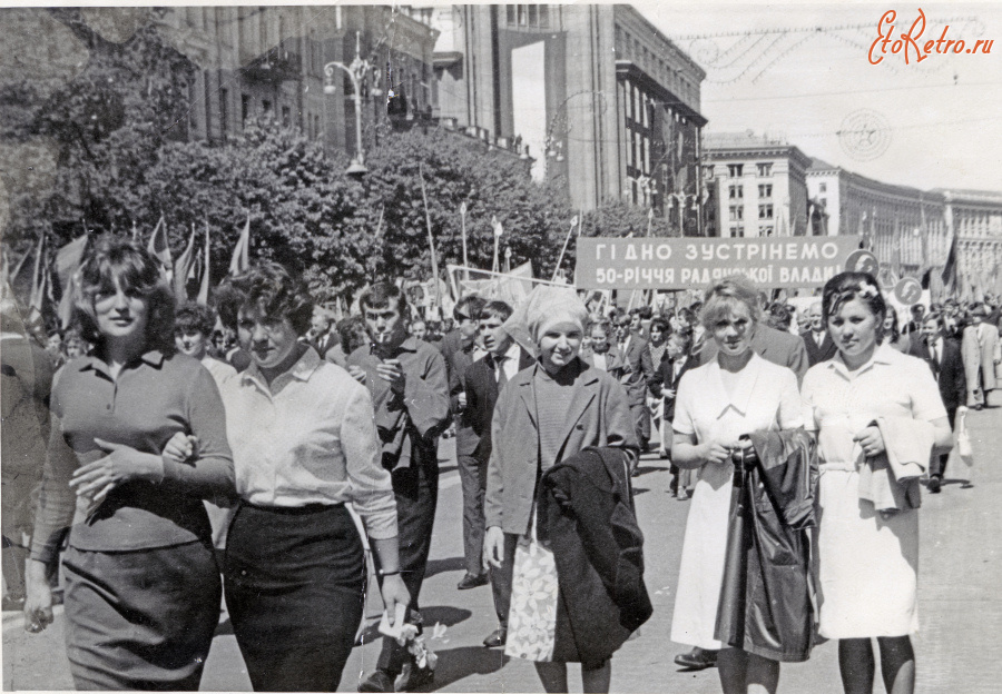 Киев - 1967 год. Киев. Улица Крещатик.
