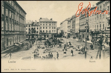 Львов - Львов. Площадь Рынок - 1906 год.