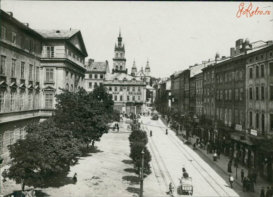 Львов - Львів. Площа Ринок  -  1915 рік.