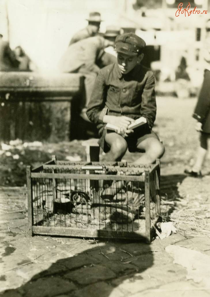 Львов - Львів.  Хлопець продає птицю. Фото Луїзи Арнер Бойд. 1934 р.