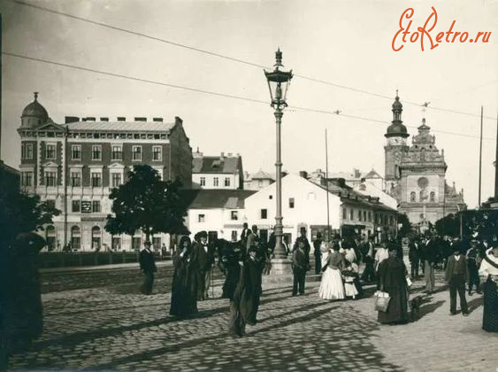 Львов - Львів.  Площа Галицька у 1894 році.