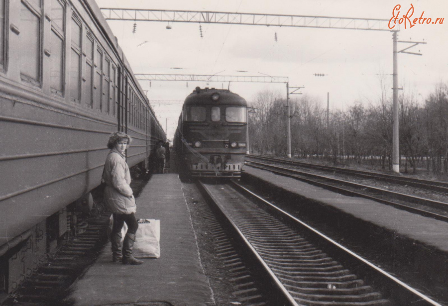 Сельцо - Прибытие пассажирского поезда на станцию Сельцо.