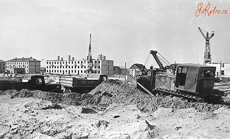 Северодонецк - Строится город. 1950-е годы.