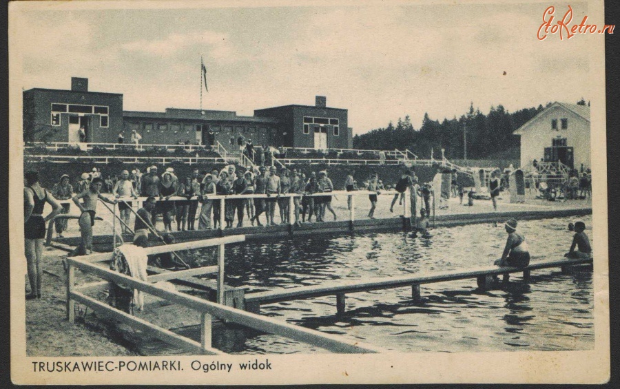 Трускавец - Трускавець-Помярки. Загальний вид купального  басейну -1937 рік.