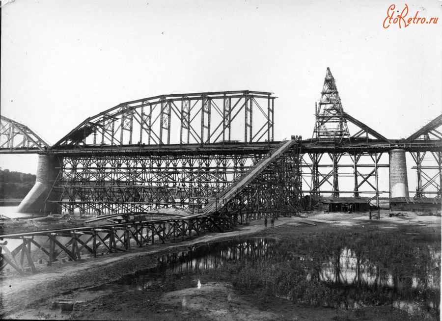 Муром - Строительство Муромского моста через Оку. Правый берег.