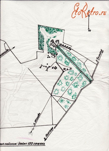 Диканька - План земельного участка в с. Диканька в 1861 году