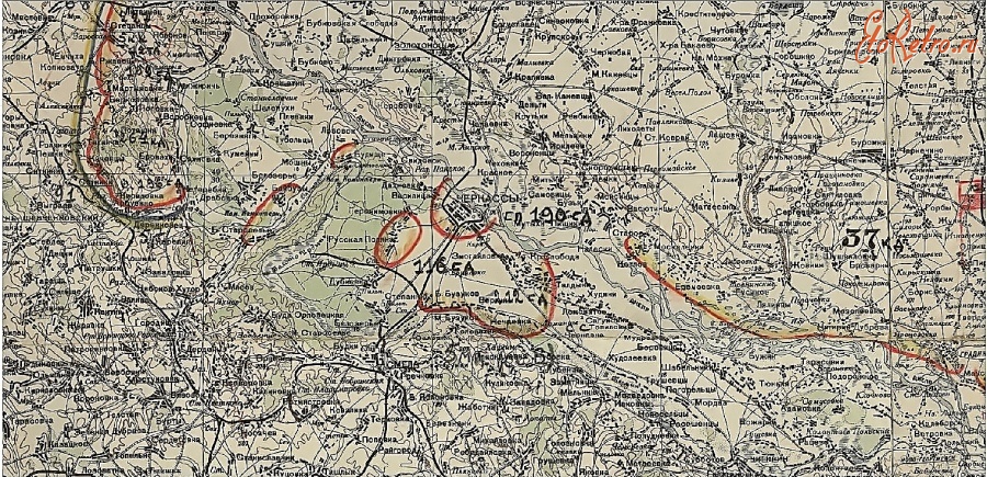 Черкасcы - Расположение войск возле Черкасс в 1941