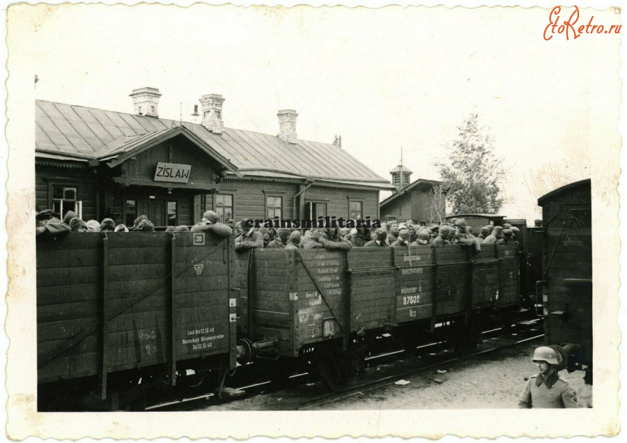 Изяслав - Железнодорожный вокзал станции Изяслав во время немецкой оккупации 1941-1944 гг в Великой Отечественной войне