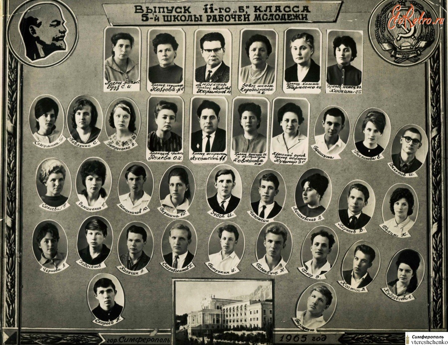 Симферополь - Симферополь. Выпуск школы рабочей молодёжи - 1965