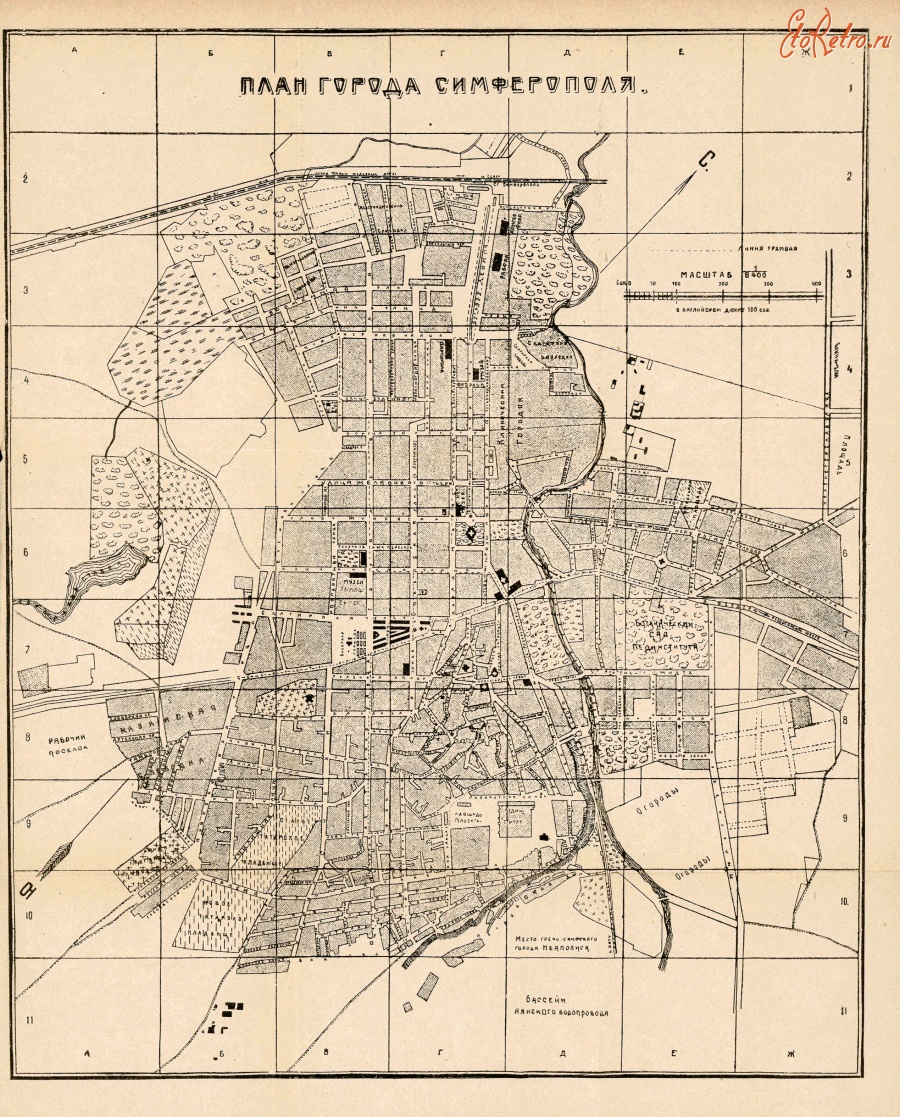 Симферополь - план Симферополят1930 года