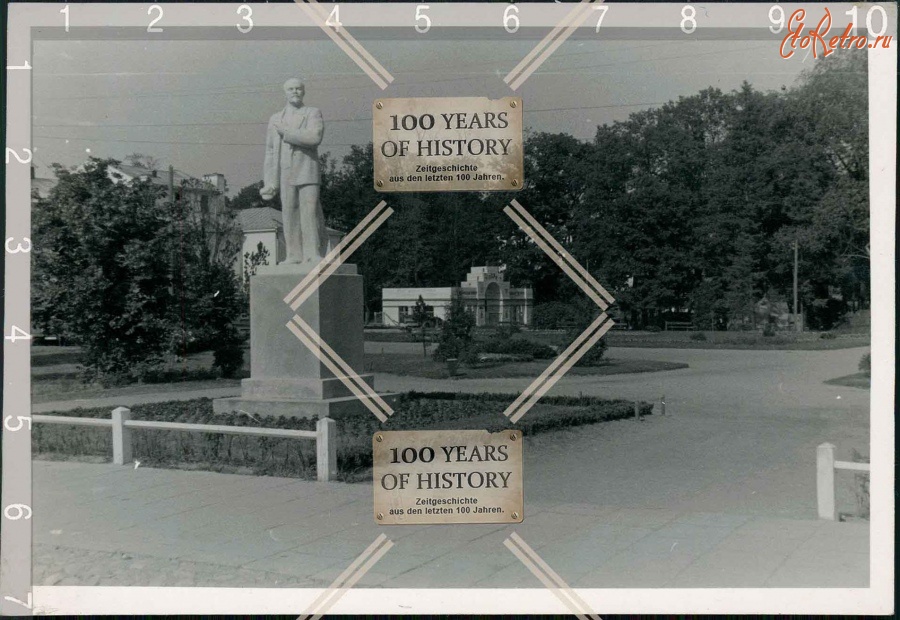 Гродно - Памятник Ленину в Гродно перед уничтожением нацистами во время немецкой оккупации 1941-1944 гг в Великой Отечественной войне