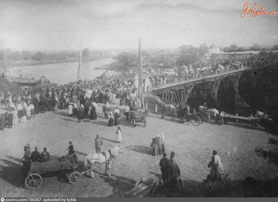 Могилёв - Мост через Днепр. Вид на левый берег