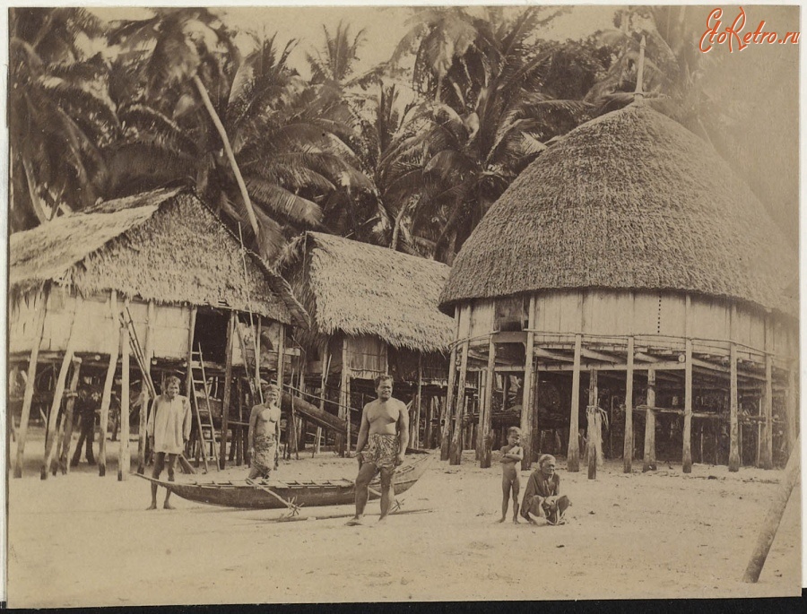Индия - Деревня в Нанковри, Андаманские острова. 1890