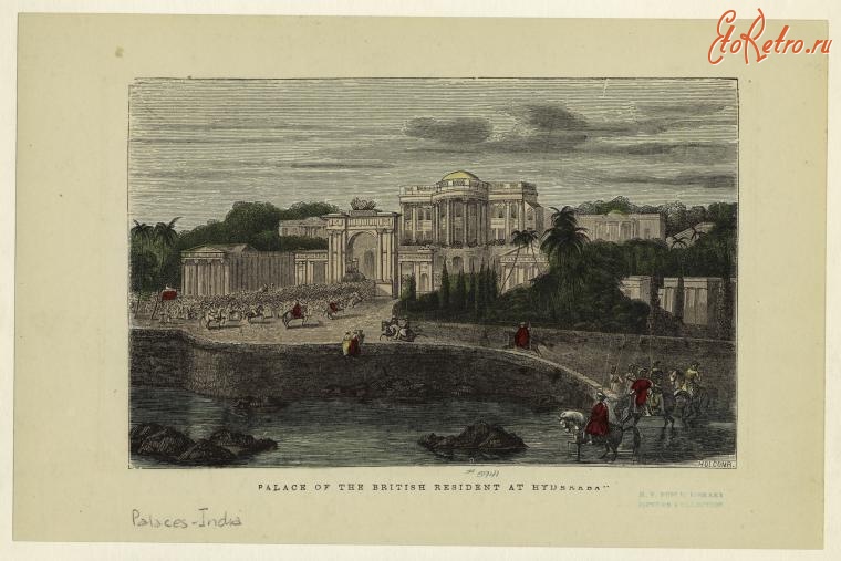 Индия - Дворец британского резидента в Хайдарабаде, 1859