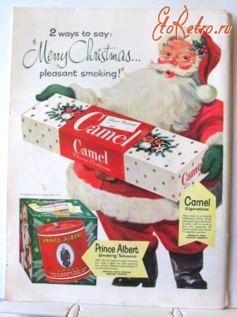 Соединённые Штаты Америки - Санта Клаус в рекламе сигарет