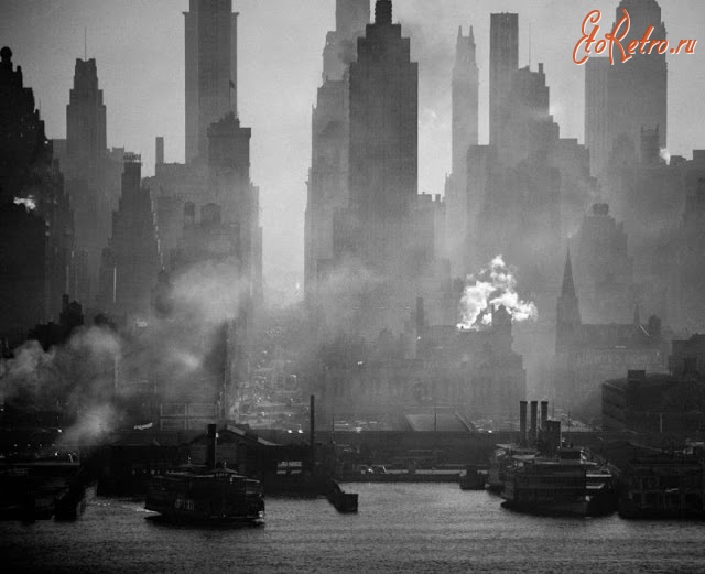 Соединённые Штаты Америки - Нью-Йорк на фотографіях Андреаса Файнінгера  в 1940-1949 роках.