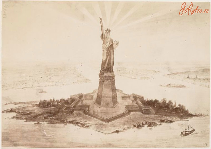 Нью-Йорк - Редкие кадры со строительства статуи Свободы