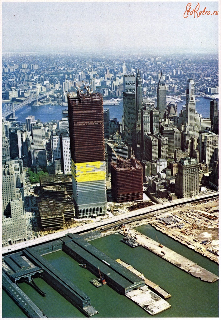 Нью-Йорк - Rise of the World Trade Center (1969-1973) США,  Нью-Йорк (штат),  Нью-Йорк,  Манхеттен