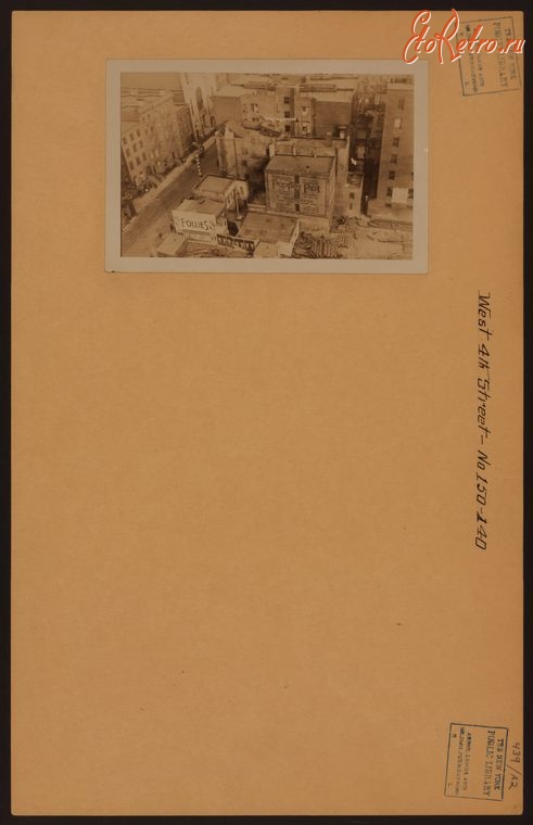 Нью-Йорк - Манхэттен. Театры. 4-я стрит - 6-я авеню, 1928