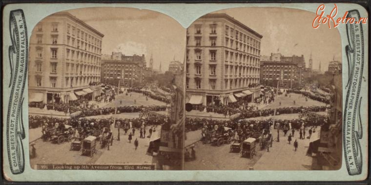 Нью-Йорк - Манхэттен. Пятая Авеню, 1889