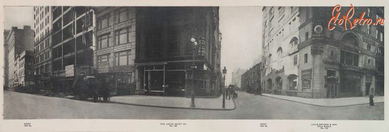 Нью-Йорк - Манхэттен. Пятая авеню и западная 16-я ул., 1911
