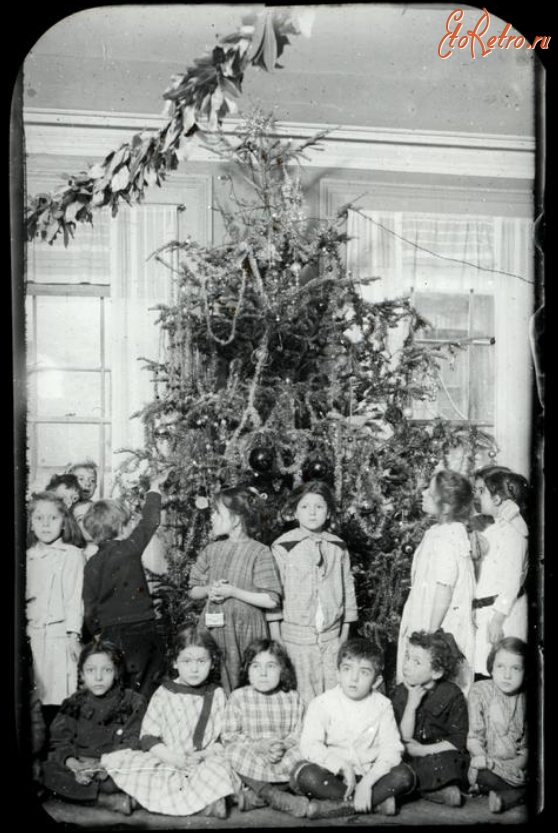 Нью-Йорк - Рождественская ёлка в Гудзон Парке, 1913