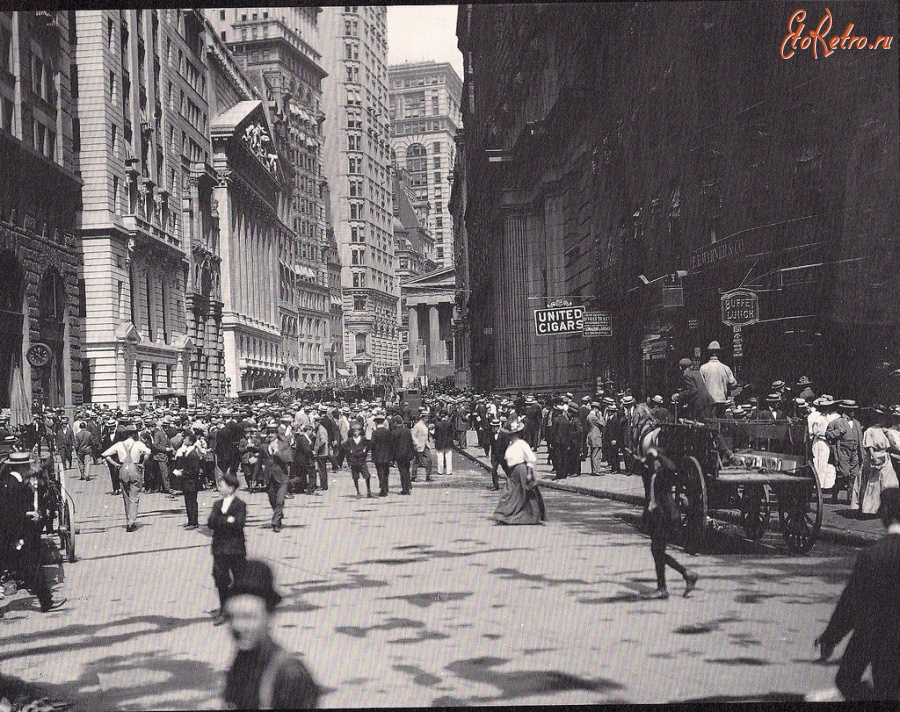 Нью-Йорк - Улицы Нью-Йорка в 1900 году