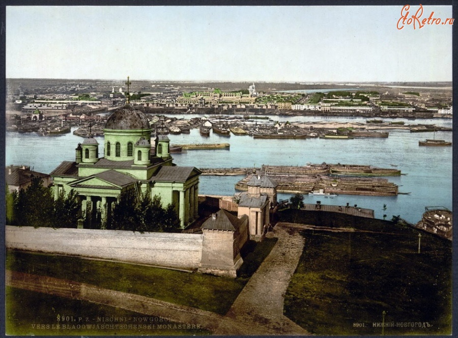 Нижний Новгород - Вид на реку Оку и Благовещенский монастырь