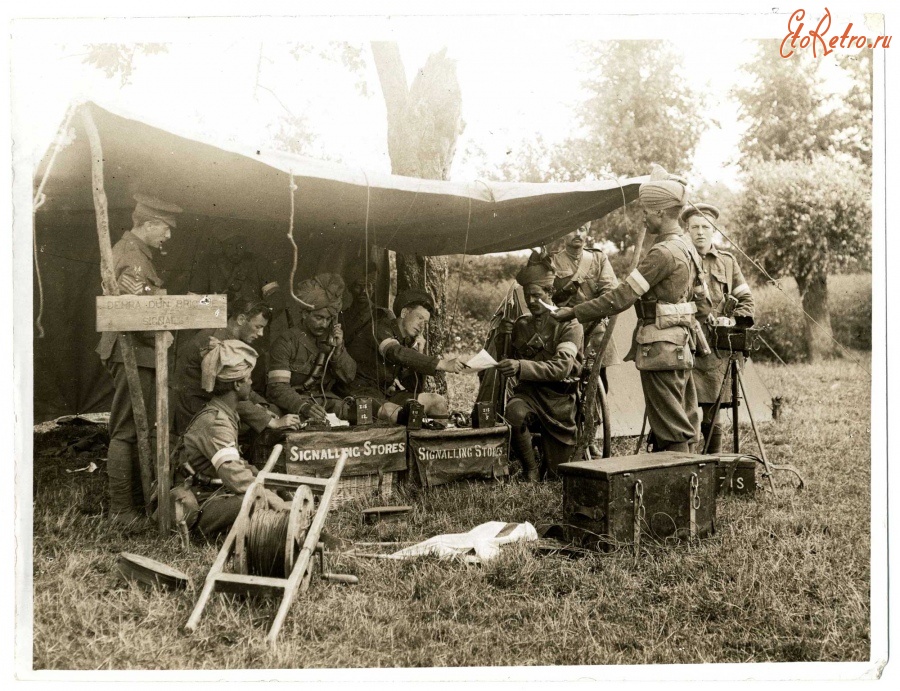 Франция - Полевай штаб  британской бригады Дерха Дун, 1915