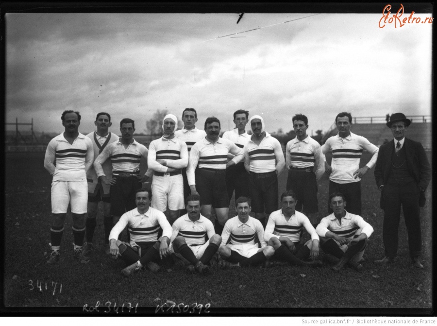 Франция - Нант. Команда по регби Коломбес, 1913