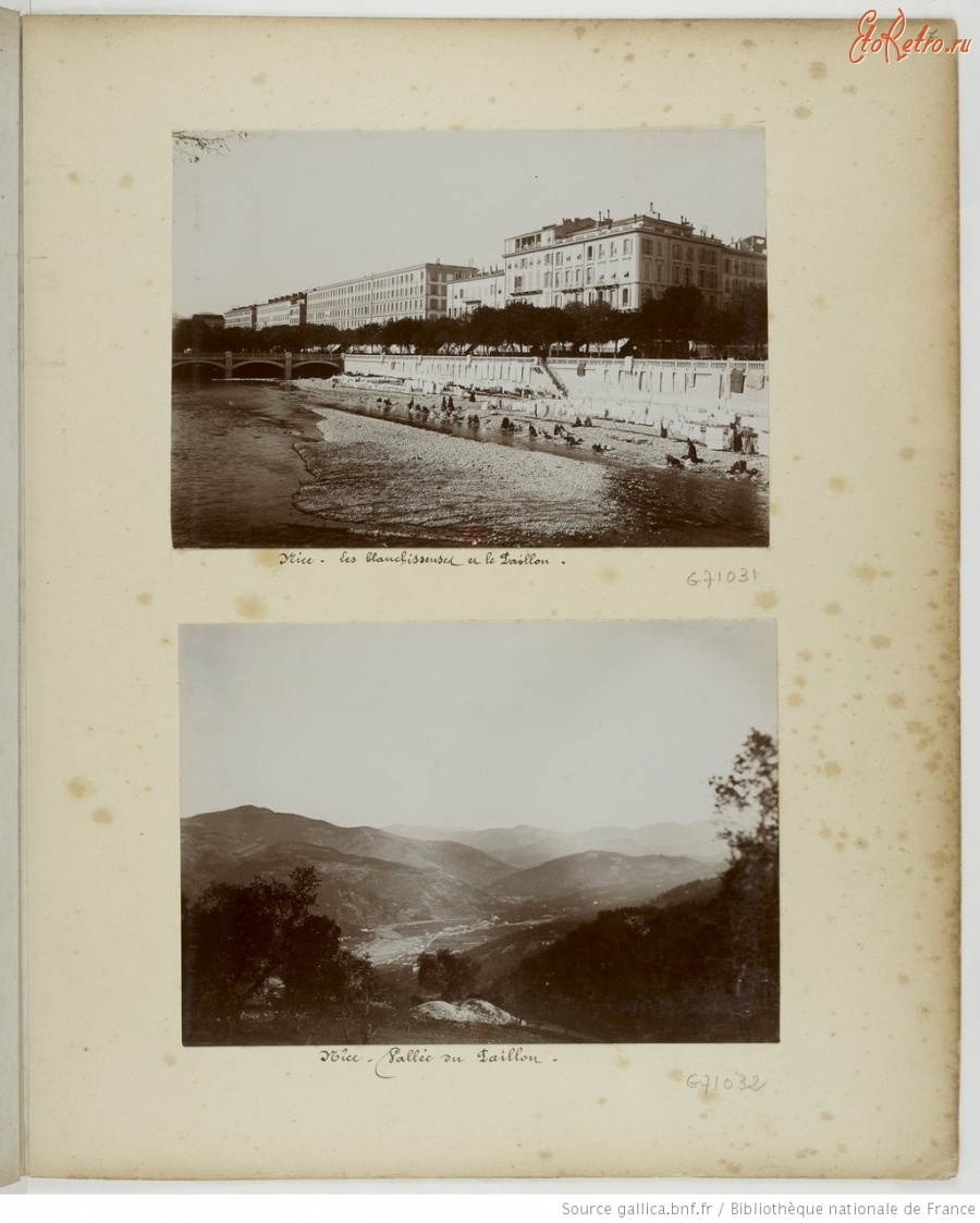 Франция - Ницца. Набережная. Общий вид долины, 1898