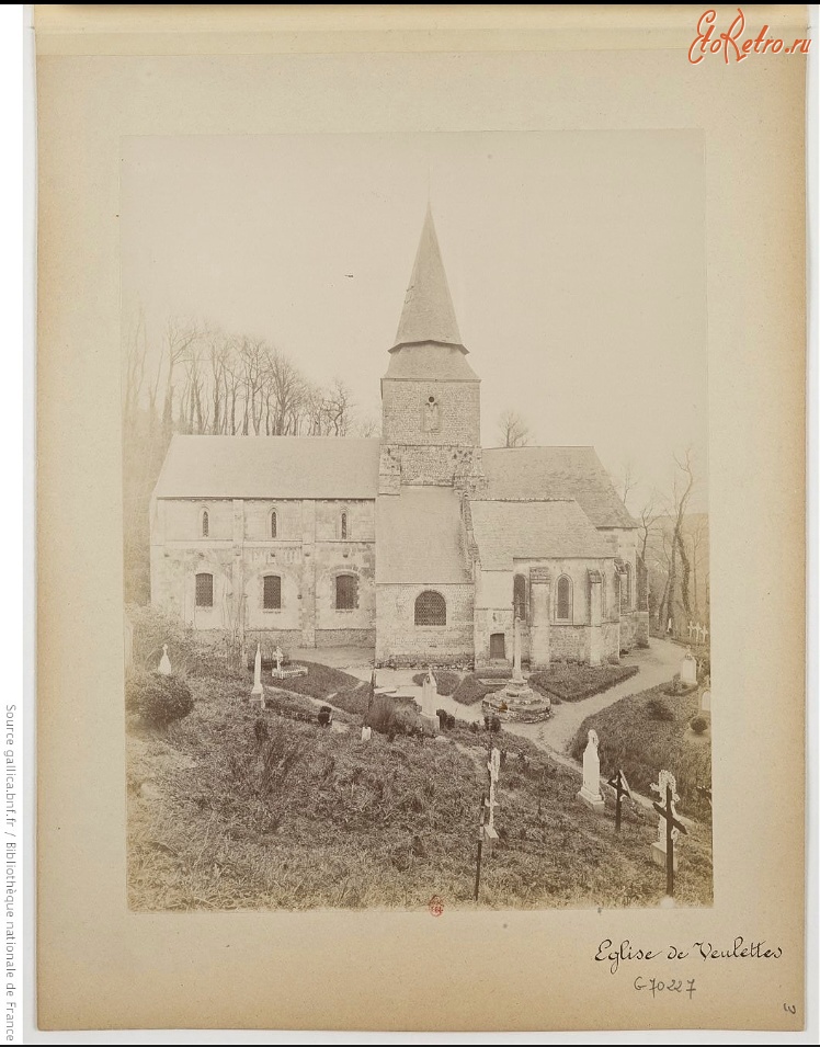 Франция - Нормандия. Церковь Эглиз де Вулле, 1886
