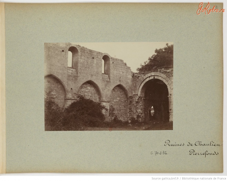Франция - Варанжевилль. Руины замка Анжу, 1886
