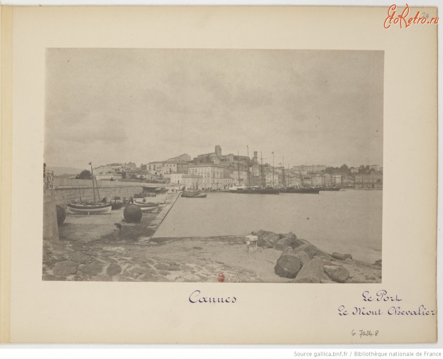 Франция - Канны. Общий вид бухты и эскадры в порту, 1886