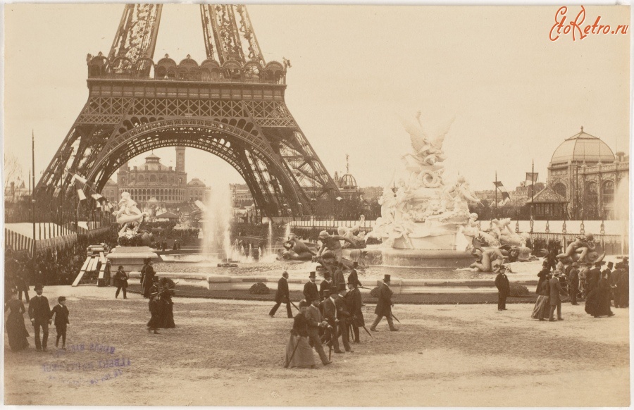 Париж - Paris Exposition 1889 Champ-de-Mars towards Trocadero Франция , Метрополия Франция , Иль-де-Франс , Париж