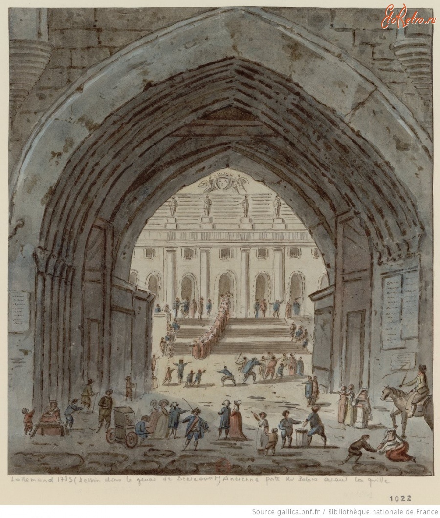 Париж - Старые ворота Дворца Правосудия, 1783
