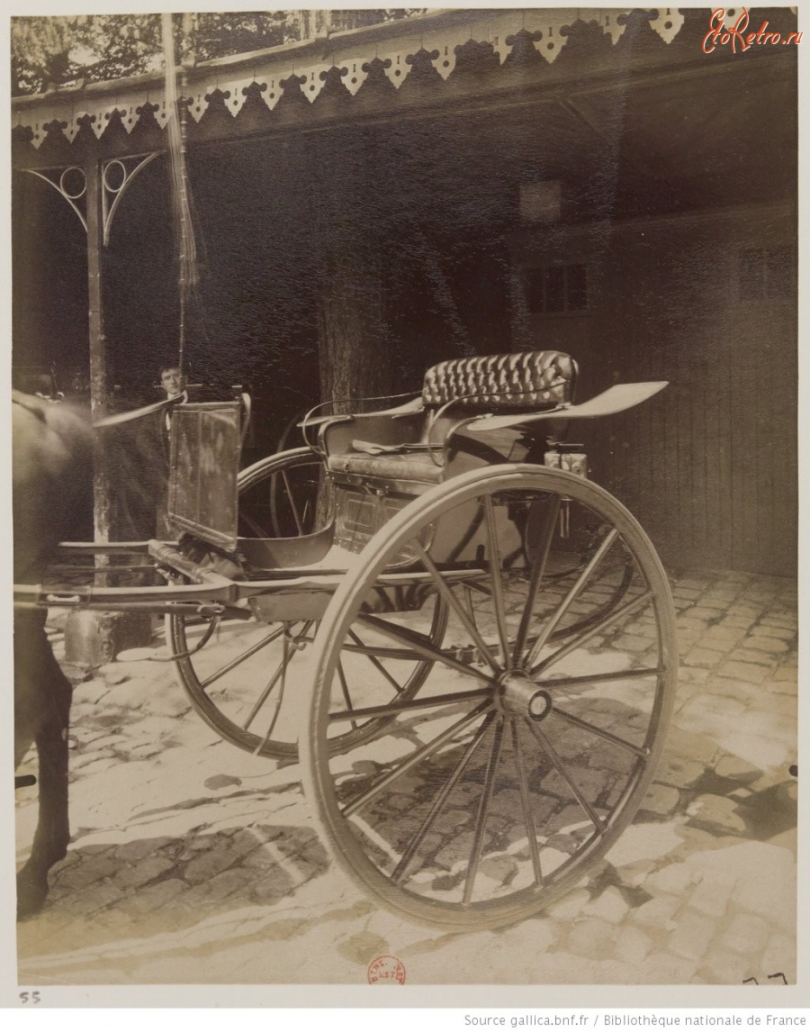 Париж - Пассажирский конный багги в Булонском лесу, 1910
