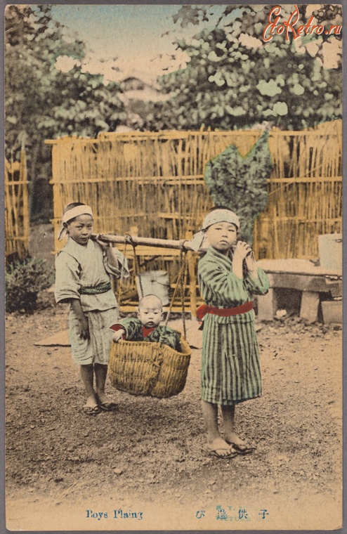 Япония - Японские семьи. Мальчики-няньки, 1915-1930