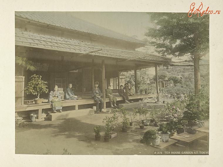 Токио - Чайный дом в саду Токио, 1890-1899