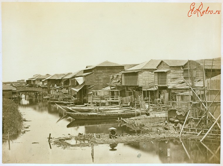 Иокогама - Рыбацкие лодки в заливе  Иокогамы, 1870-1879