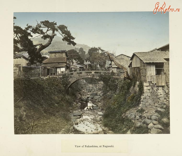 Нагасаки - Вид Накашима в Нагасаки, 1880-1890