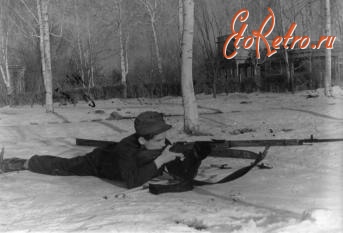 Алма-Ата - Алма-Ата. Занятия по стрельбе в Парке Горького, 1942