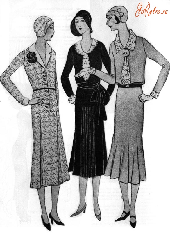 Ретро мода - Выходные платья 1930-х г.