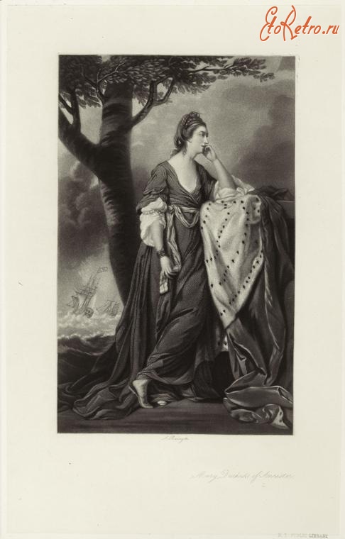 Ретро мода - Английский женский костюм XVIII в.  Мэри, герцогиня Анкастер