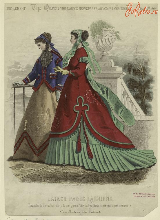 Ретро мода - Женский костюм. Англия, 1860-1869. По последней Парижской моде, 1897