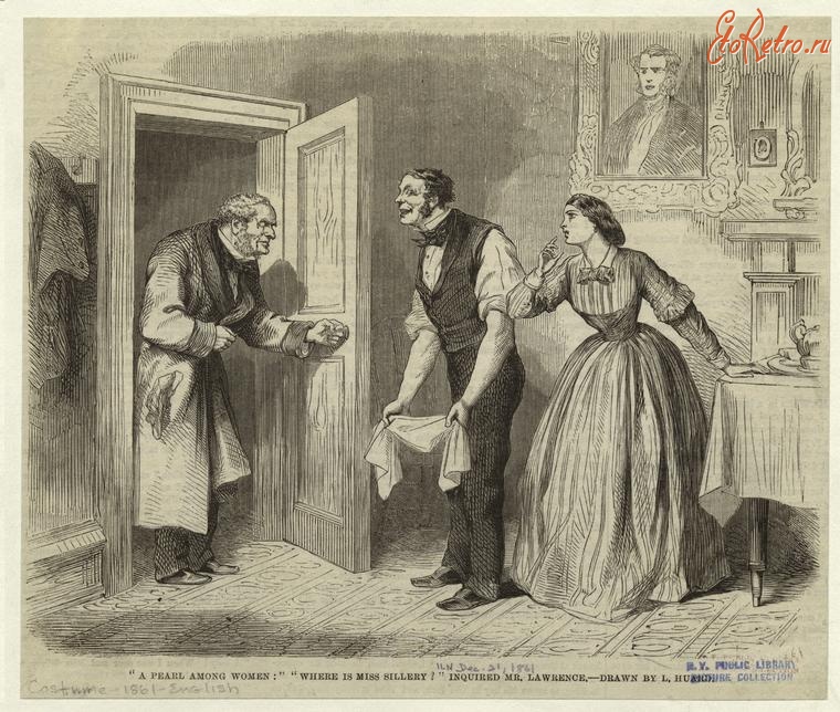 Ретро мода - Мужской и женский костюм. Англия, 1860-1869. Домашнее платье, 1861