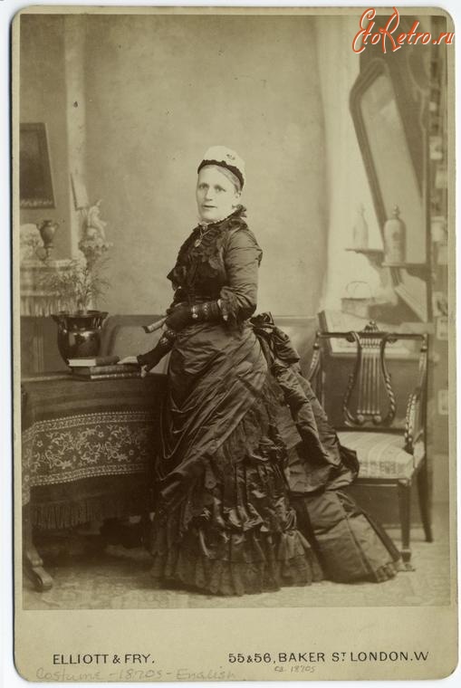 Ретро мода - Женский костюм. Англия, 1870-1879. Дневное платье, 1871